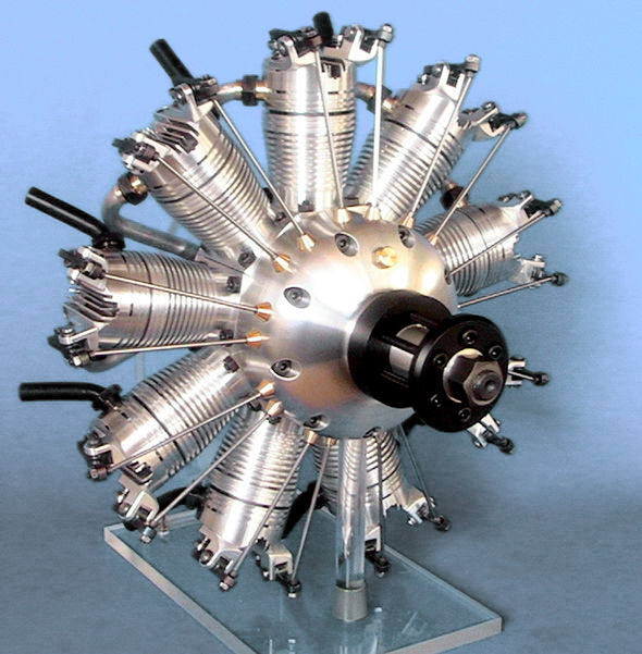 Free Shipping Constructional Drawings Cylinder RC Radial Engine Cc Plans Glow Best