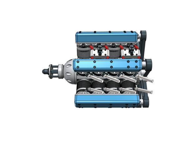 24 Zylinder Reihensternmotor